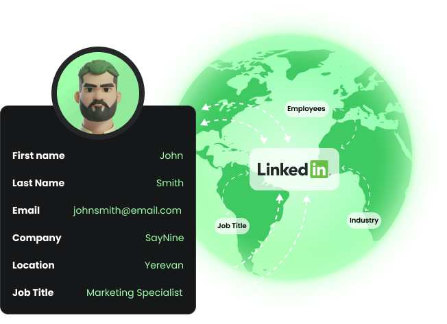 LinkedIn Scraper illustration